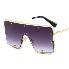 Load image into Gallery viewer, 2023 Vintage Overized Square Sunglasses Men Women Metal Frame Sunglasses One Piece Retro Sun Glasses Women  Eyewear UV400