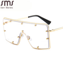 Load image into Gallery viewer, 2023 Vintage Overized Square Sunglasses Men Women Metal Frame Sunglasses One Piece Retro Sun Glasses Women  Eyewear UV400
