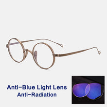 Load image into Gallery viewer, 2024 Vintage Pure Titanium Glasses Frame Men Round Optical Myopia Prescription Eyeglasses Frame Women  Brand Small Eyewear