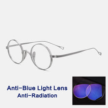 Load image into Gallery viewer, 2024 Vintage Pure Titanium Glasses Frame Men Round Optical Myopia Prescription Eyeglasses Frame Women  Brand Small Eyewear