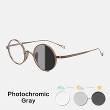 Load image into Gallery viewer, 2024 Vintage Pure Titanium Glasses Frame Men Round Optical Myopia Prescription Eyeglasses Frame Women  Brand Small Eyewear