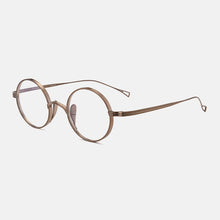 Load image into Gallery viewer, 2024 Vintage Pure Titanium Glasses Frame Men Round Optical Myopia Prescription Eyeglasses Frame Women  Brand Small Eyewear