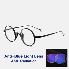Load image into Gallery viewer, 2024 Vintage Pure Titanium Glasses Frame Men Round Optical Myopia Prescription Eyeglasses Frame Women  Brand Small Eyewear