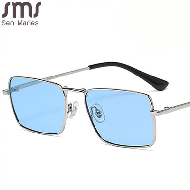 2023 Vintage Rectangle Sunglasses Men Women Steampunk Metal Frame Sunglasses Retro Sun Glasses Women  Brand Eyewear