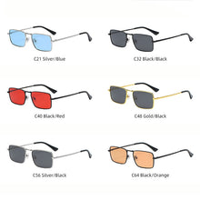 Load image into Gallery viewer, 2023 Vintage Rectangle Sunglasses Men Women Steampunk Metal Frame Sunglasses Retro Sun Glasses Women  Brand Eyewear