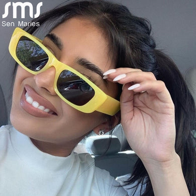 2023 Vintage Rectangle Sunglasses Women Men Steampunk Retro Sunglasses Men Punk Eyeglasses  Brand Designer Eyewear