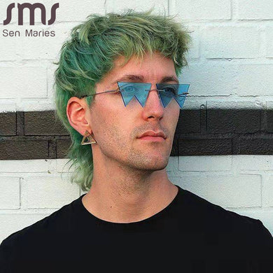 2023 Vintage Rimless Sunglasses Women Candy Colors Clear Lens Eyewear  Brand Designer Sunglasses Men Sun Glasses Shades