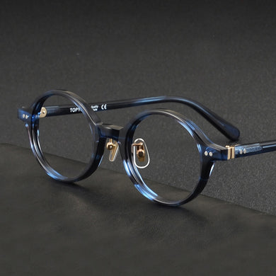 2023 Vintage Round Glasses Frame Men Women Myopia Prescription Optical Eyeglasses  Acetate Retro Eyewear