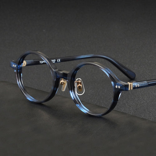 2023 Vintage Round Glasses Frame Men Women Myopia Prescription Optical Eyeglasses  Acetate Retro Eyewear