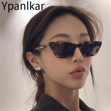 2023 Vintage Small Frame Sunglasses Women Cat Eye Sun Glasses Pink Brand Sunglasses for Men UV400