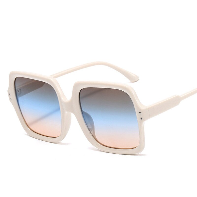 2023 Vintage Sunglasses Square Large Frame Sunglasses Women Brand Designer  Retro Gradient Color Sunglasses Eyewear UV400