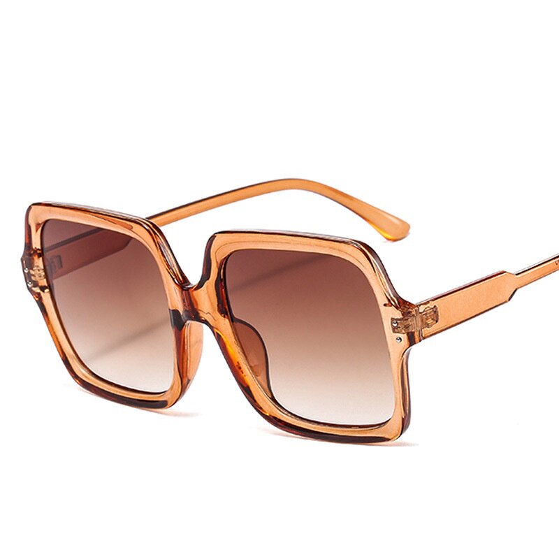 2023 Vintage Sunglasses Square Large Frame Sunglasses Women Brand Designer  Retro Gradient Color Sunglasses Eyewear UV400