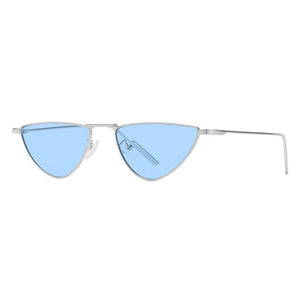 2023 Vintage Triangle Metal Frame Sunglasses Women  Gradient Pink Blue Ocean Lens Shades Eyewear Sun Glasses Oculos UV400
