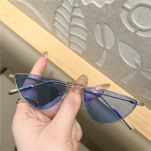 Load image into Gallery viewer, 2023 Vintage Triangle Metal Frame Sunglasses Women  Gradient Pink Blue Ocean Lens Shades Eyewear Sun Glasses Oculos UV400