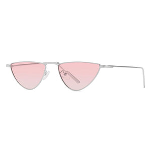 2023 Vintage Triangle Metal Frame Sunglasses Women  Gradient Pink Blue Ocean Lens Shades Eyewear Sun Glasses Oculos UV400