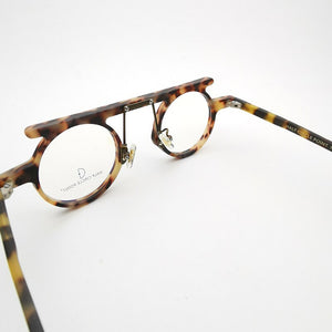 2023  Optical Acetate  Eyeglasses frames womens Men Vintage Brown Handmade Round blue light glasses Retro