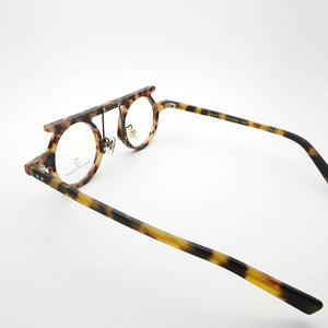 2023  Optical Acetate  Eyeglasses frames womens Men Vintage Brown Handmade Round blue light glasses Retro