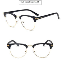 Load image into Gallery viewer, 2023 Women Half Metal Glasses Frame Men Eyeglasses Frame Vintage SquareClear Glasses Optical Spectacle Frame spectacles