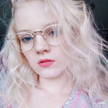 Load image into Gallery viewer, 2023 Women Half Metal Glasses Frame Men Eyeglasses Frame Vintage SquareClear Glasses Optical Spectacle Frame spectacles