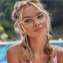 Load image into Gallery viewer, 2023 Women Half Metal Glasses Frame Men Eyeglasses Frame Vintage SquareClear Glasses Optical Spectacle Frame spectacles