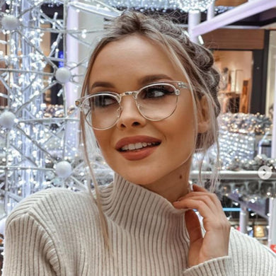 2023 Women Half Metal Glasses Frame Men Eyeglasses Frame Vintage SquareClear Glasses Optical Spectacle Frame spectacles