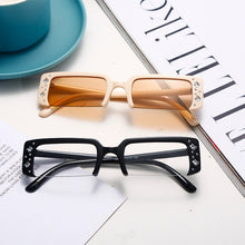 Carica l&#39;immagine nel visualizzatore di Gallery, 2023 Women Diamond Sunglasses Small Frame Rectangular Sun Glasses Retro Punk Glasses UV400