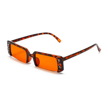 Carica l&#39;immagine nel visualizzatore di Gallery, 2023 Women Diamond Sunglasses Small Frame Rectangular Sun Glasses Retro Punk Glasses UV400
