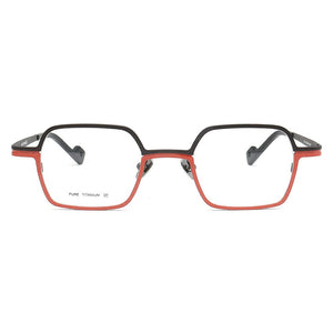 2022 Women Pure Titanium Glasses Frames Men Square Eyeglasses Frames Optical Metal Light Eyeglass Frames Blue Red Prescription
