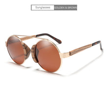 Load image into Gallery viewer, 2023 Wooden Bamboo Round Sunglasses For Men And Women Polarized Lens Glasses Brand Designer