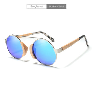 2023 Wooden Bamboo Round Sunglasses For Men And Women Polarized Lens Glasses Brand Designer