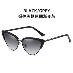 2023 cat's eye women's Sunglasses plastic metal mixed frame sunglasses street shooting European and American Sunglasses