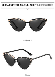 2023 cat's eye women's Sunglasses plastic metal mixed frame sunglasses street shooting European and American Sunglasses