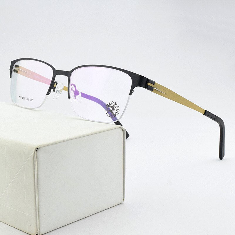 2023 Brand Square titanium glasses frame men eye glasses frames for men spectacle frames myopia prescription eyeglasses