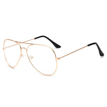 Carica l&#39;immagine nel visualizzatore di Gallery, 2023 Occhiali da vista unisex grandi rotondi oversize con lenti trasparenti Occhiali da vista vintage retrò con montatura in metallo Occhiali in lega solida 