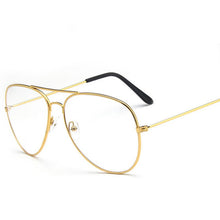 Carica l&#39;immagine nel visualizzatore di Gallery, 2023 Occhiali da vista unisex grandi rotondi oversize con lenti trasparenti Occhiali da vista vintage retrò con montatura in metallo Occhiali in lega solida 