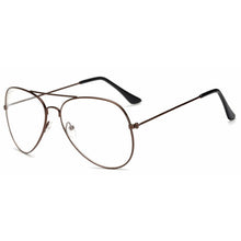 Carica l&#39;immagine nel visualizzatore di Gallery, 2023 Occhiali da vista unisex grandi rotondi oversize con lenti trasparenti Occhiali da vista vintage retrò con montatura in metallo Occhiali in lega solida 