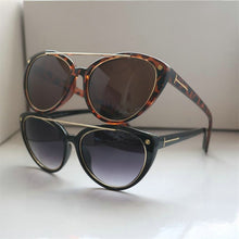 Load image into Gallery viewer, 2023 metal tf sunglasses men women sun glasses leopard brown metal vintage oculos de sol feminino UV400 Eyewear