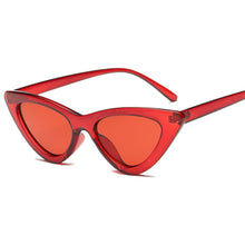 Load image into Gallery viewer, 2022 fashion sunglasses woman brand Designer vintage retro triangular cat eye glasses oculos De Sol Transparent ocean uv400