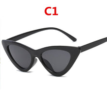 Load image into Gallery viewer, 2022 fashion sunglasses woman brand Designer vintage retro triangular cat eye glasses oculos De Sol Transparent ocean uv400