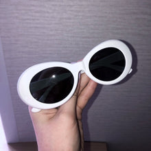 Load image into Gallery viewer, 2023 goggle Kurt Cobain glasses oval sunglasses ladies trendy  Vintage retro sunglasses Women&#39;s white black eyewear UV