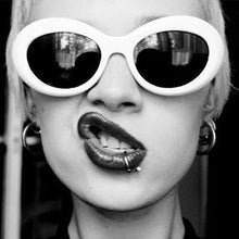 Load image into Gallery viewer, 2023 goggle Kurt Cobain glasses oval sunglasses ladies trendy Vintage retro sunglasses Women&#39;s white black eyewear UV