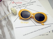Load image into Gallery viewer, 2023 goggle Kurt Cobain glasses oval sunglasses ladies trendy  Vintage retro sunglasses Women&#39;s white black eyewear UV