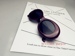 2023 goggle Kurt Cobain glasses oval sunglasses ladies trendy  Vintage retro sunglasses Women's white black eyewear UV