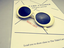 Load image into Gallery viewer, 2022 goggle Kurt Cobain glasses oval sunglasses ladies trendy  hot Vintage retro sunglasses Women's white black eyewear UV