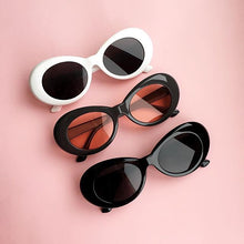 Load image into Gallery viewer, 2023 goggle Kurt Cobain glasses oval sunglasses ladies trendy  Vintage retro sunglasses Women&#39;s white black eyewear UV