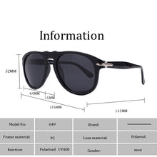 Load image into Gallery viewer, 2023  Classic Vintage Pilot Steve Style Polarized Sunglasses 007 Men Driving Brand Design oculos de sol 649