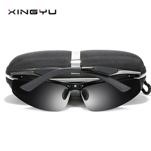 2023 men's Aluminium Magnesium frame polarized sunglasses outdoor metal frame sport sunglasses Windproof glasses