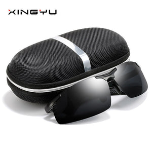 2023 men's Aluminium Magnesium frame polarized sunglasses outdoor metal frame sport sunglasses Windproof glasses