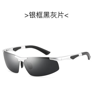 2023 men's Aluminium Magnesium frame polarized sunglasses outdoor metal frame sport sunglasses Windproof glasses