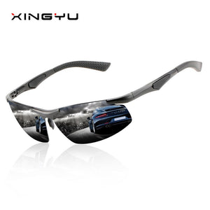 2023 men's Aluminium Magnesium frame polarized sunglasses outdoor metal frame sport sunglasses Windproof glasses